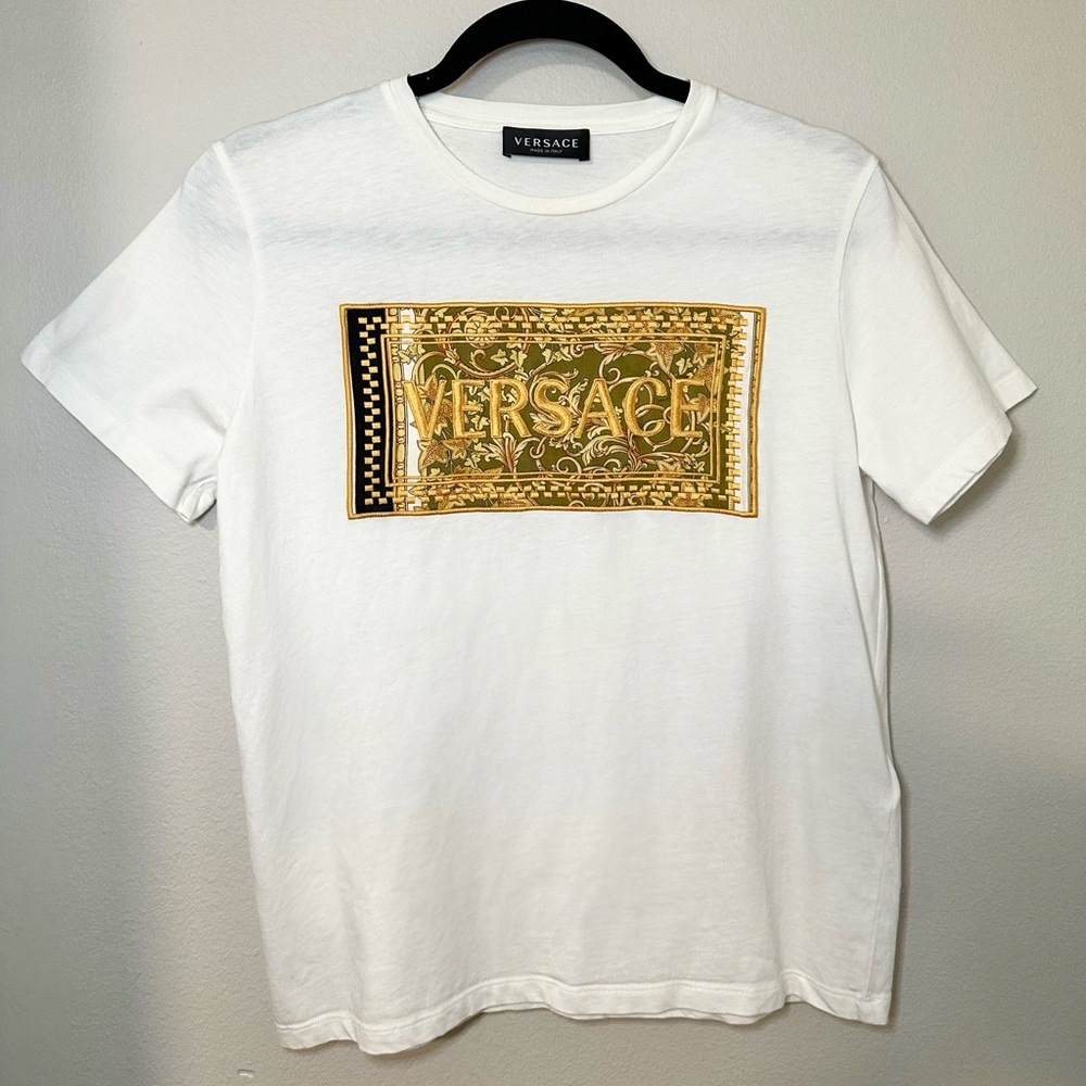 Versace Women’s Gold Accent White Tee